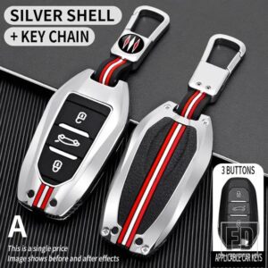シトロエン プジョー C5 C3 C4 C8 ベルランゴ用パートナーリフター 208 308 508 407 2008 3008 エキスパート金属キーカバー FOB ケースシェル - A-Silver-ring