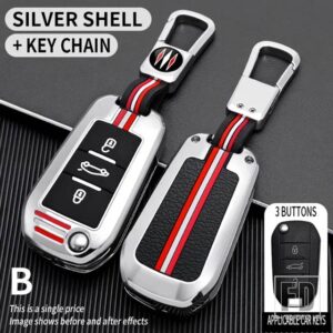シトロエン プジョー C5 C3 C4 C8 ベルランゴ用パートナーリフター 208 308 508 407 2008 3008 エキスパート金属キーカバー FOB ケースシェル - B-silver-ring