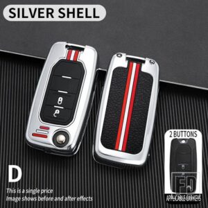 ジープ フィアットパルス EGEA 500X TIPO トロクロノスアルゴダッジネオン用 RENEGADE コンパス 2016 金属キーカバー FOB ケースシェル - 2bt-silver-shell