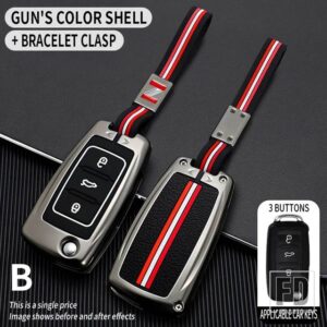 VW ティグアン パサート ポロ ゴルフ SAGITAR MK6 トゥアレグ SEAT TOURAN BORA IBIZA LEON OCTAVIA FABIA キーカバーケースシェル - gun - chian