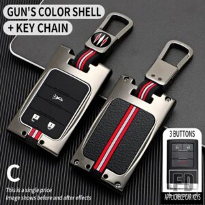 シボレー キャデラック C7 コルベット CTS ATS 28T CTSV XTS DTS SLS SRX XLS STS エスカレード金属キーカバー FOB ケースシェル - 3BT- gun-ring