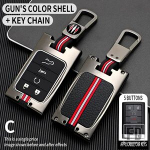 シボレー キャデラック C7 コルベット CTS ATS 28T CTSV XTS DTS SLS SRX XLS STS エスカレード金属キーカバー FOB ケースシェル - 5BT-gun-ring