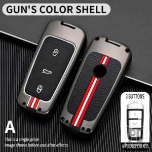 VW パサート CC 3C B5 B6 B7 B7L R36 MAOGOTAN 制御リモートアクセサリー金属キーカバー FOB ケースシェル - gun-shell