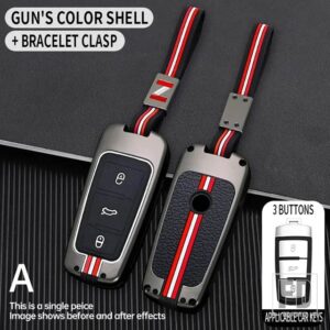 VW パサート CC 3C B5 B6 B7 B7L R36 MAOGOTAN 制御リモートアクセサリー金属キーカバー FOB ケースシェル - gun-Chain