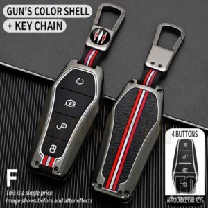 歌プラス ATTO 3 ハン EV 唐 DM 秦シールイルカ金属キーカバー FOB ケースシェルリモートホルダーキーホルダーアクセサリー - F-gun-ring