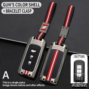 三菱 ランサーアウトランダー ASX エクリプスクロスパジェロ将軍キーカバー FOB ケースシェル KEYCHIAN アクセサリー - 3BT- gun-chain