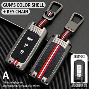 三菱 ランサーアウトランダー ASX エクリプスクロスパジェロ将軍キーカバー FOB ケースシェル KEYCHIAN アクセサリー - 3BT- gun-ring