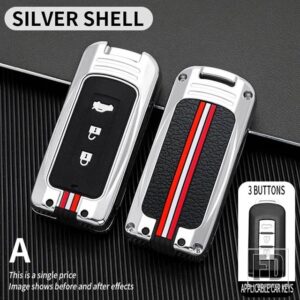 三菱 ランサーアウトランダー ASX エクリプスクロスパジェロ将軍キーカバー FOB ケースシェル KEYCHIAN アクセサリー - 3BT-silver-shell