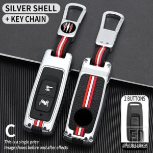 ホンダ 2ボタン PCX160 ビジョン SH350 160 PCX 125 スイッチ 150 ADV レンチ 350 金属オートバイ キーカバー FOB ケースシェル - 2bt-silver-ring
