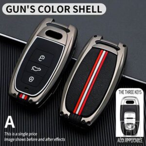 アウディ A1 A3 8V A4 B8 B9 A5 A6 C7 A7 A8 Q3 Q5 Q7 S4 S6 S7 S8 R8 TT SQ5 RS 金属キーカバー FOB ケースシェルアクセサリー - A-Gun-shell