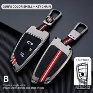 BMW X5 F15 X6 X5M X6M F16 7シリーズ G11 X1 F48 F39 G20 G30 G01 G02 G05 G11 G32 3 4ボタン 金属キーカバー FOB ケースシェル - 3BT- gun-ring