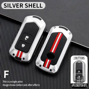 トヨタ カムリハイランダーカローラプラド RAV VIOS YARIS 小型スマートキーホルダー金属キーカバー FOB ケースシェル - 2 bt-silver-shell