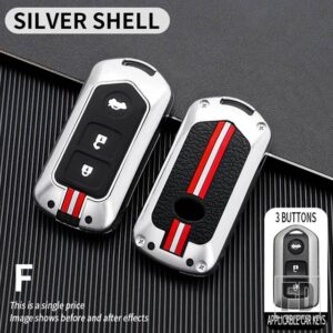 トヨタ カムリハイランダーカローラプラド RAV VIOS YARIS 小型スマートキーホルダー金属キーカバー FOB ケースシェル - 3 bt -silver-shell