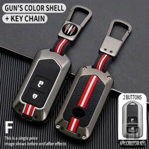 トヨタ カムリハイランダーカローラプラド RAV VIOS YARIS 小型スマートキーホルダー金属キーカバー FOB ケースシェル - 2 bt-gun-ring