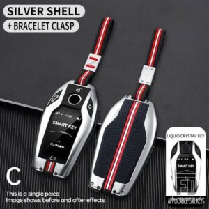 BMW 1 3 5/7シリーズ X1 X3 X5 X6 X7 F30 G20 F34 F31 G30 G01 F15 G05 I3 M4シリーズアクセサリー金属キーカバー FOB ケースシェル - C-gun-chain2