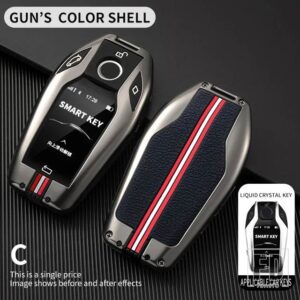 BMW 1 3 5/7シリーズ X1 X3 X5 X6 X7 F30 G20 F34 F31 G30 G01 F15 G05 I3 M4シリーズアクセサリー金属キーカバー FOB ケースシェル - C-gun-shell