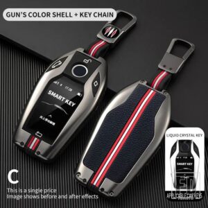 BMW 1 3 5/7シリーズ X1 X3 X5 X6 X7 F30 G20 F34 F31 G30 G01 F15 G05 I3 M4シリーズアクセサリー金属キーカバー FOB ケースシェル - C-gun-ring