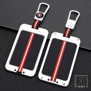 BMW 1 3 5 7 8 シリーズ X1 X3 X5 X6 X7 F30 G20 F34 F31 G30 G01 F15 I3 M4 金属 NFC カードキーカバー FOB ケースシェル - card key-silver-ring