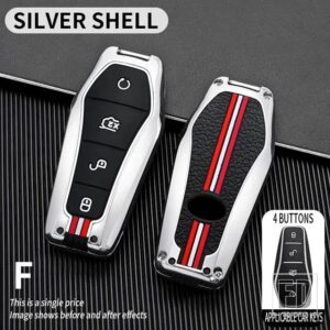 歌プラス ATTO 3 ATTO3 ハン EV 唐 DM 秦シールイルカ金属キーカバー FOB ケースシェルキーホルダーアクセサリー - F-silver-shell