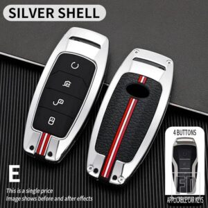 歌プラス ATTO 3 ATTO3 ハン EV 唐 DM 秦シールイルカ金属キーカバー FOB ケースシェルキーホルダーアクセサリー - E-silver-shell