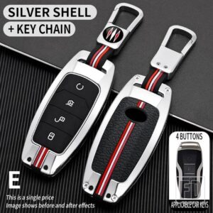 歌プラス ATTO 3 ATTO3 ハン EV 唐 DM 秦シールイルカ金属キーカバー FOB ケースシェルキーホルダーアクセサリー - E-silver-ring