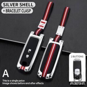 マツダ 2 3ボタンキーケースカバー KEYCHIAN 3 5 6 CX5 CX7 CX9 CX-5 CX-7 CX-9 MX-5 ミアータ RX-8 X-5 サミットアクセラアテンザ M3 M6 - 2bt-silver-chain