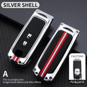 マツダ 2 3ボタンキーケースカバー KEYCHIAN 3 5 6 CX5 CX7 CX9 CX-5 CX-7 CX-9 MX-5 ミアータ RX-8 X-5 サミットアクセラアテンザ M3 M6 - 2bt-silver-shell