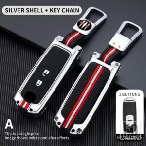 マツダ 2 3ボタンキーケースカバー KEYCHIAN 3 5 6 CX5 CX7 CX9 CX-5 CX-7 CX-9 MX-5 ミアータ RX-8 X-5 サミットアクセラアテンザ M3 M6 - 2bt-silver-ring