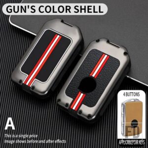 ボルボ S60 V60 S90 V90 XC40 C40 XC60 XC90 EX30 2019-24 4ボタン 金属キーカバー FOB ケースシェル - A-Gun-shell