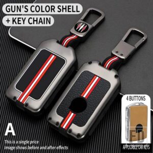 ボルボ S60 V60 S90 V90 XC40 C40 XC60 XC90 EX30 2019-24 4ボタン 金属キーカバー FOB ケースシェル - A-Gun-ring