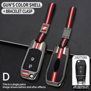 フォード フュージョンモンデオマスタング F-150 リンカーンエッジエクスプローラー MK2015 2016 アクセサリー 3ボタン金属キーカバー FOB ケー - D2-gun-chain