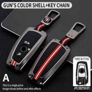 BMW 金属キーカバー FOB ケースシェルアクセサリー F 3 5/7シリーズ X3 X5 F10 F20 F30 F40 E90 E92 E93 CAS4 FEM EWS5 - 3 bt -gun-ring