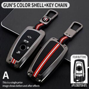 BMW 金属キーカバー FOB ケースシェルアクセサリー F 3 5/7シリーズ X3 X5 F10 F20 F30 F40 E90 E92 E93 CAS4 FEM EWS5 - 4BT-gun-ring