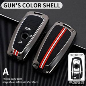 BMW 金属キーカバー FOB ケースシェルアクセサリー F 3 5/7シリーズ X3 X5 F10 F20 F30 F40 E90 E92 E93 CAS4 FEM EWS5 - 3 bt -gun-shell