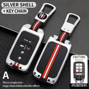 ホンダ キーケースカバー CRV パイロットリッジラインオデッセイグレースクライダーヴェゼルシティシビックジャズ BRV BR-V HRV アコード EXL - F-silver-ring