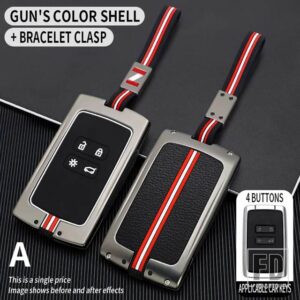 ルノー KADJAR キャプチャメガーヌ 3 シンボルローガン 2 サンデロ 2 ダチアダスター金属キーカバー FOB ケースシェルキーホルダーアクセサリー - A4-gun-chain