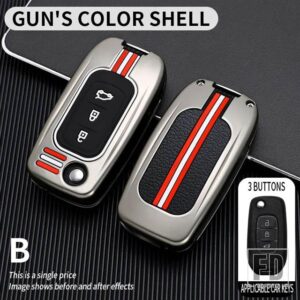 ルノー KADJAR キャプチャメガーヌ 3 シンボルローガン 2 サンデロ 2 ダチアダスター金属キーカバー FOB ケースシェルキーホルダーアクセサリー - B3-gun-shell