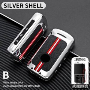マツダ キーホルダー 3 6 ALEXA SS30 CX30 CX-4 CX5 CX-5 CX8 CX-8 CX-30 CX9 CX-9 MX30 MX5 2022 メタルカーキーカバー FOB ケースシェル - 3 bt -silver-shell