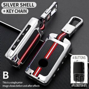 マツダ キーホルダー 3 6 ALEXA SS30 CX30 CX-4 CX5 CX-5 CX8 CX-8 CX-30 CX9 CX-9 MX30 MX5 2022 メタルカーキーカバー FOB ケースシェル - 4 bt-silver-ring