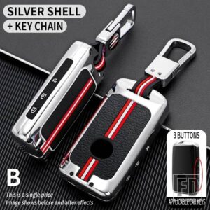マツダ キーホルダー 3 6 ALEXA SS30 CX30 CX-4 CX5 CX-5 CX8 CX-8 CX-30 CX9 CX-9 MX30 MX5 2022 メタルカーキーカバー FOB ケースシェル - 3 bt -silver-ring