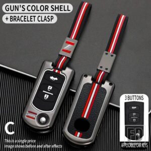マツダ 2 3ボタン折りたたみキーケースカバー KEYCHIAN 2 3 5 6 8 CX7 CX-7 CX5 CX-5 CX9 CX-9 MX5 MX-5 M6 RX8 RX-8 - 3bt -gray--chain