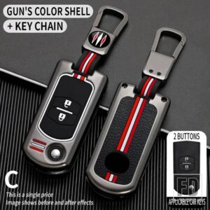 マツダ 2 3ボタン折りたたみキーケースカバー KEYCHIAN 2 3 5 6 8 CX7 CX-7 CX5 CX-5 CX9 CX-9 MX5 MX-5 M6 RX8 RX-8 - 2bt- gray--ring