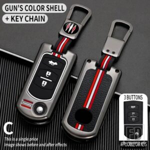 マツダ 2 3ボタン折りたたみキーケースカバー KEYCHIAN 2 3 5 6 8 CX7 CX-7 CX5 CX-5 CX9 CX-9 MX5 MX-5 M6 RX8 RX-8 - 3bt -gray--ring