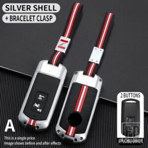 ホンダ バリオ PCX160 PCX150 XADV750 ビジョン SH350 SH300 金属オートバイ キーケース FOB カバーシェルアクセサリー - A -silver-chian