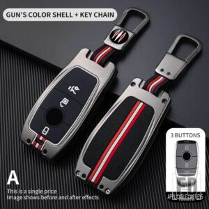 メルセデスベンツ A C E S G クラス GLC CLE CLA GLB GLS W177 W205 W213 W222 X167 AMG 3 4ボタン 金属キーカバー FOB ケースシェル - 3BT- gun-ring