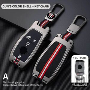 メルセデスベンツ A C E S G クラス GLC CLE CLA GLB GLS W177 W205 W213 W222 X167 AMG 3 4ボタン 金属キーカバー FOB ケースシェル - 4BT-gun-ring