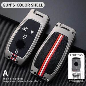 メルセデスベンツ A C E S G クラス GLC CLE CLA GLB GLS W177 W205 W213 W222 X167 AMG 3 4ボタン 金属キーカバー FOB ケースシェル - 4BT-gun-shell