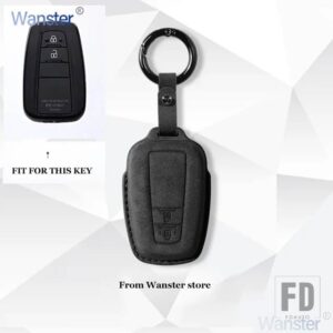 トヨタ 2/3/4ボタン 革キーケースカバーアクセサリー RAV4 カローラカムリ CHR PRADO150 アバロンプリウス 2019-22 - B-black-kou