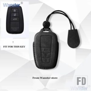 トヨタ 2/3/4ボタン 革キーケースカバーアクセサリー RAV4 カローラカムリ CHR PRADO150 アバロンプリウス 2019-22 - A-black-sheng