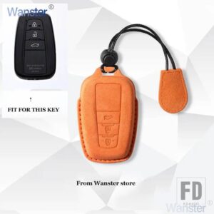 トヨタ 2/3/4ボタン 革キーケースカバーアクセサリー RAV4 カローラカムリ CHR PRADO150 アバロンプリウス 2019-22 - A-orange-sheng